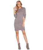 Jack By Bb Dakota Marano Sweater Dress (dark Taupe) Women's Dress