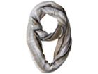 Steve Madden Pleated Stripe Infinity Day Wrap (taupe) Scarves