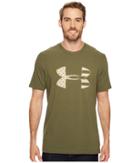 Under Armour Freedom Tonal Big Flag Logo Tee (marine Od Green/desert Sand) Men's T Shirt