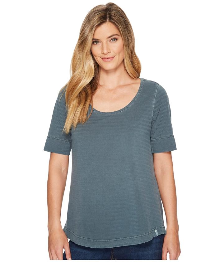 Woolrich Meadow Forks 3/4 Sleeve Shirt (dark Slate) Women's T Shirt