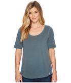 Woolrich Meadow Forks 3/4 Sleeve Shirt (dark Slate) Women's T Shirt