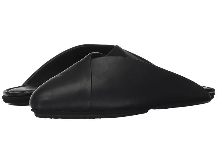 Yosi Samra Valentina Mule (black Basto Leather) Women's Shoes