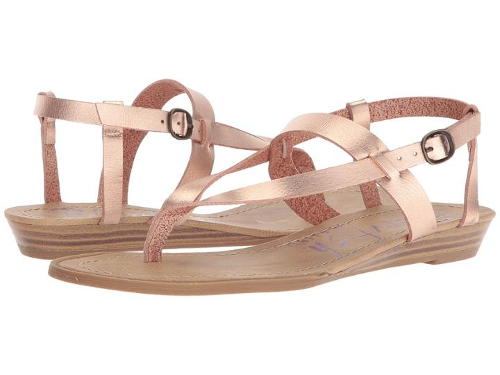 Blowfish Berg (rose Gold Dye Cut Pu) Women's Sandals