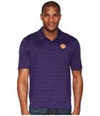 Champion College Clemson Tigers Textured Solid Polo (champion Purple) Men's Short Sleeve Pullover