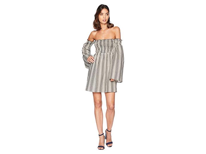 Show Me Your Mumu Sandra Smocked Dress (highway Stripe Flux) Women's Dress