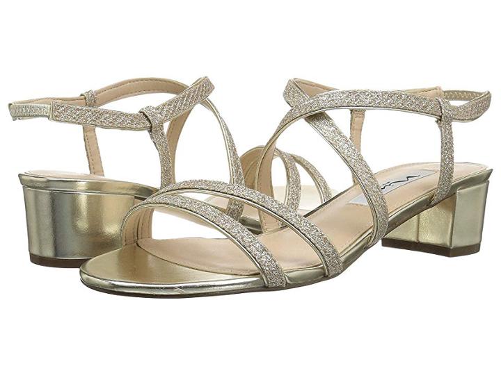 Nina Gaelen (soft Platino Diamond Mesh Glitter) Women's 1-2 Inch Heel Shoes