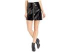 Romeo & Juliet Couture Zip Front Shiny Mini Skirt (black) Women's Skirt