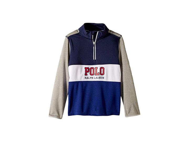 Polo Ralph Lauren Kids Performance 1/2 Zip Pullover (little Kids/big Kids) (spring Navy) Boy's Sweatshirt