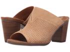 Toms Majorca Mule Sandal (sandstorm Nububk Perforated) Women's Clog/mule Shoes