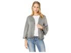 Chaser Heirloom Wovens Shrunken Kimono W/ Frayed Edge (flax Cloud Wash) Women's Clothing