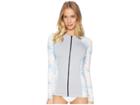 Hurley Long Sleeve One And Only Floral Rashguard (storm Pink) Women's Swimwear