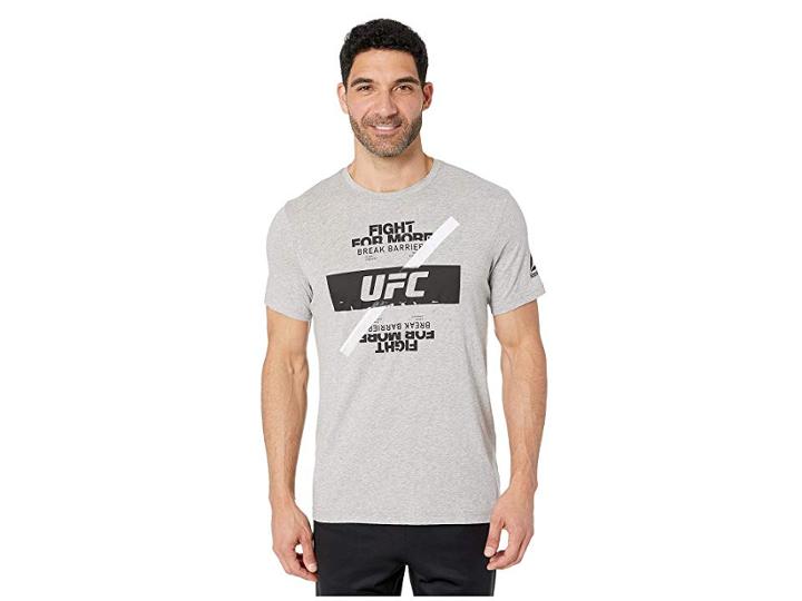 Reebok Ufc Fight For Yourself Tee (medium Grey Heather) Men's Clothing