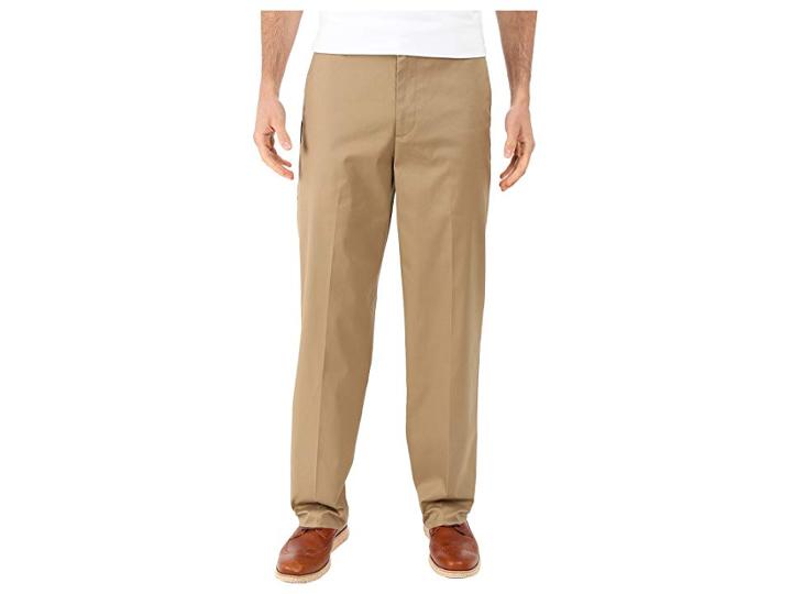 Dockers Iron Free Khaki D3 Classic Fit Flat Front (dark Wheat) Men's Casual Pants