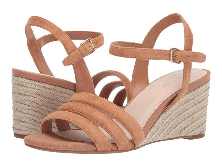 Cole Haan Jasmine Espadrille Wedge (pecan Suede) Women's Shoes