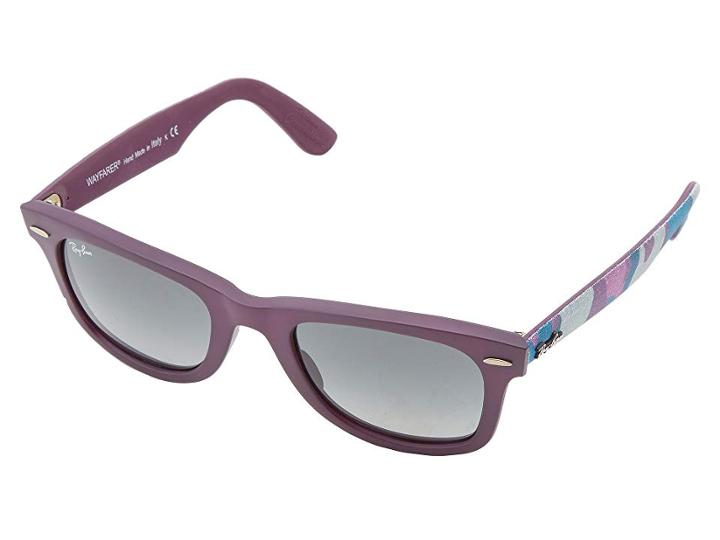 Ray-ban Rb2140 Original Wayfarer Urban Camouflage 50mm (matte Violet) Fashion Sunglasses