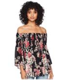 Angie Off Shoulder Top With Bell Sleeve (black) Women's Clothing