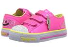 Skechers Kids Stylin' Smiles (little Kid/big Kid) (neon Pink/yellow) Girl's Shoes