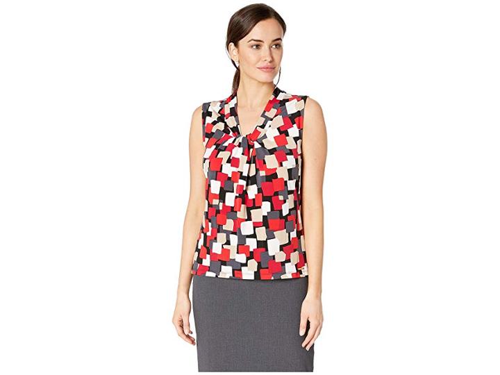 Calvin Klein Pullover Cami (red Multi) Women's Clothing
