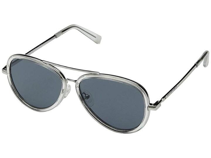 Kenneth Cole Reaction Kc7222 (crystal/smoke Mirror) Fashion Sunglasses