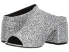 Mm6 Maison Margiela Chunky Heel Slide (silver/silver) Women's Shoes