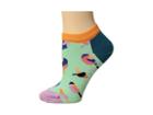 Happy Socks Ladies Bird Low Sock (turquoise) Women's Crew Cut Socks Shoes