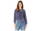 J.o.a. Faux Fur Sweatshirt With Cut Out Detail (dusty Plum) Women's Sweatshirt