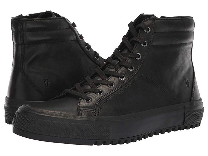 Frye Varick High (black Antique Pull-up) Men's Lace Up Casual Shoes