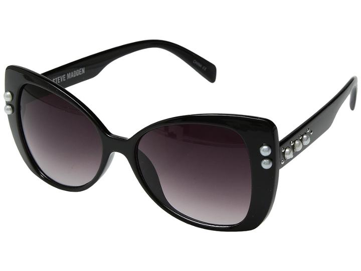 Steve Madden Selena (shiny Black) Fashion Sunglasses