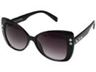 Steve Madden Selena (shiny Black) Fashion Sunglasses
