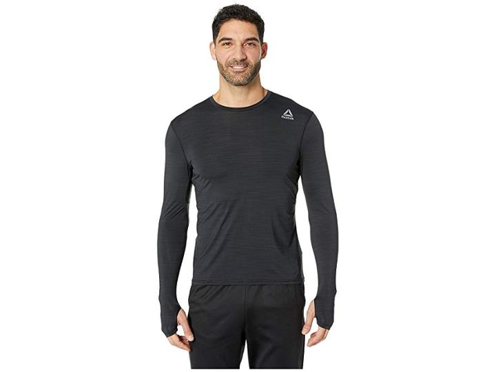Reebok Running Activchill Long Sleeve Tee (black) Men's T Shirt
