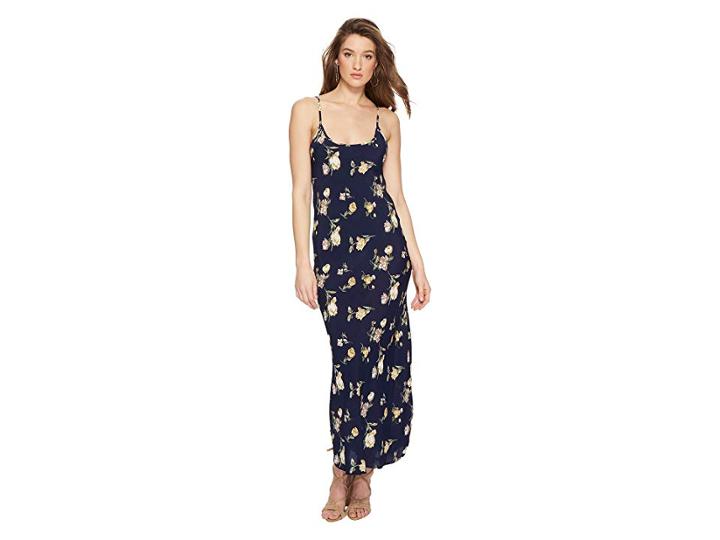 Flynn Skye Celine Slip Dress (deep Blue Blooms) Women's Dress