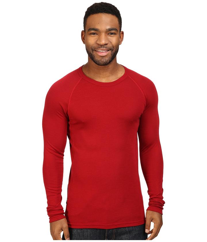 Icebreaker Everyday Light Weight Merino Long Sleeve Crewe (oxblood) Men's Clothing