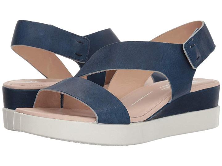 Ecco Touch 2-strap Plateau (indigo) Women's Sandals