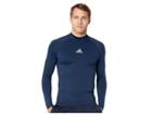 Adidas Alphaskin Sport Long Sleeve Climawarm Tee (collegiate Navy) Men's T Shirt
