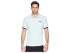 Nike Court Dry Tennis Polo (glacier Blue/black/black) Men's Clothing
