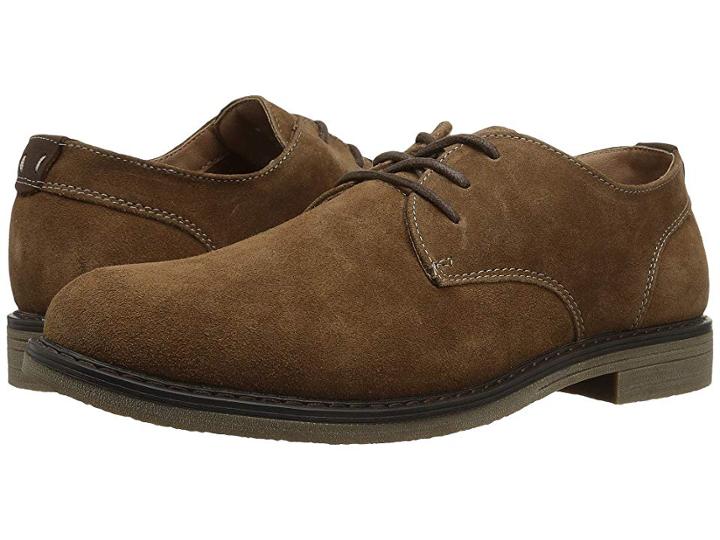 Nunn Bush Linwood Plain Toe Oxford (camel Suede) Men's Plain Toe Shoes
