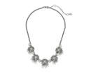 Marchesa Lighter Than Air 16 In Cluster Frontal Round Embellishment Necklace (white Multi) Necklace