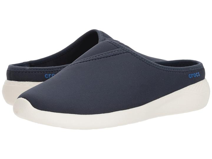 Crocs Literide Mule (navy/white) Women's  Shoes