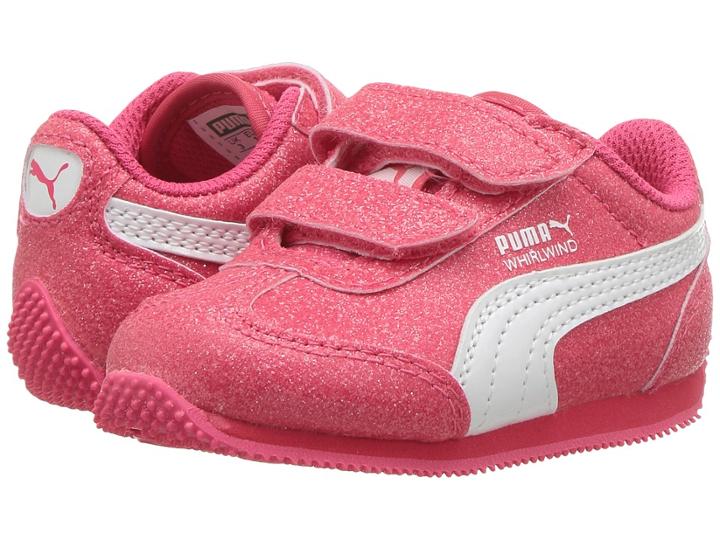 Puma Kids Whirlwind Glitz V (toddler) (paradise Pink/puma White) Girls Shoes