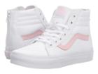 Vans Kids Sk8-hi Zip (little Kid/big Kid) (true White/chalk Pink) Girls Shoes