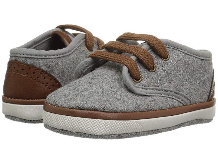 Baby Deer Soft Sole Faux Wool Sneaker (infant) (grey) Boys Shoes