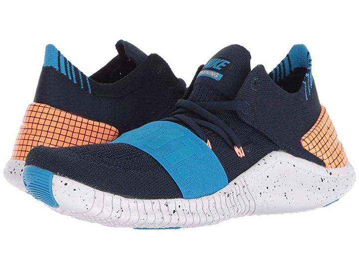 Nike Free Tr Flyknit 3 Neo (obsidian/orange Pulse/blue Glow) Women's Shoes