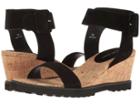 Pelle Moda Rian (black Suede) Women's Sandals