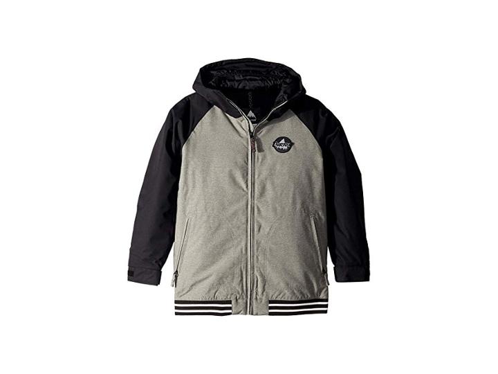 Burton Kids Game Day Jacket (little Kids/big Kids) (bog Heather/true Black) Boy's Coat