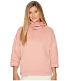 Puma Tape Funnel Neck Crew (cameo Brown) Women's Clothing