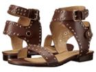 Vaneli Emera (dark Tan Calf/gold Hardware) Women's Sandals
