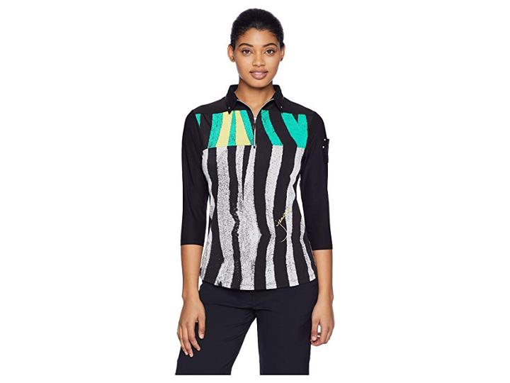 Jamie Sadock Shimauma 3/4 Sleeve Top (emerald City) Women's Clothing