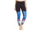 Champion Fashion Tights 7/8 Novelty Blocking (black Tall Stripe Multi) Women's Casual Pants