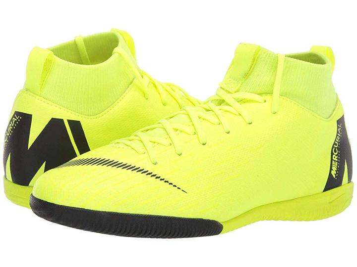 Nike Kids Superflyx 6 Academy Ic Soccer (little Kid/big Kid) (volt/black) Kids Shoes