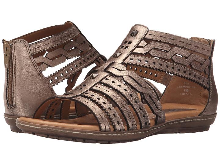Earth Bay (champagne Metallic Leather) Women's Sandals